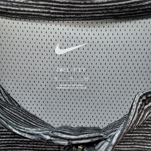 Nike Men Dri-FIT Victory Gray Heather Stripe 1/2 Zip Golf Pullover SZ XL CU9830 - Picture 4 of 12